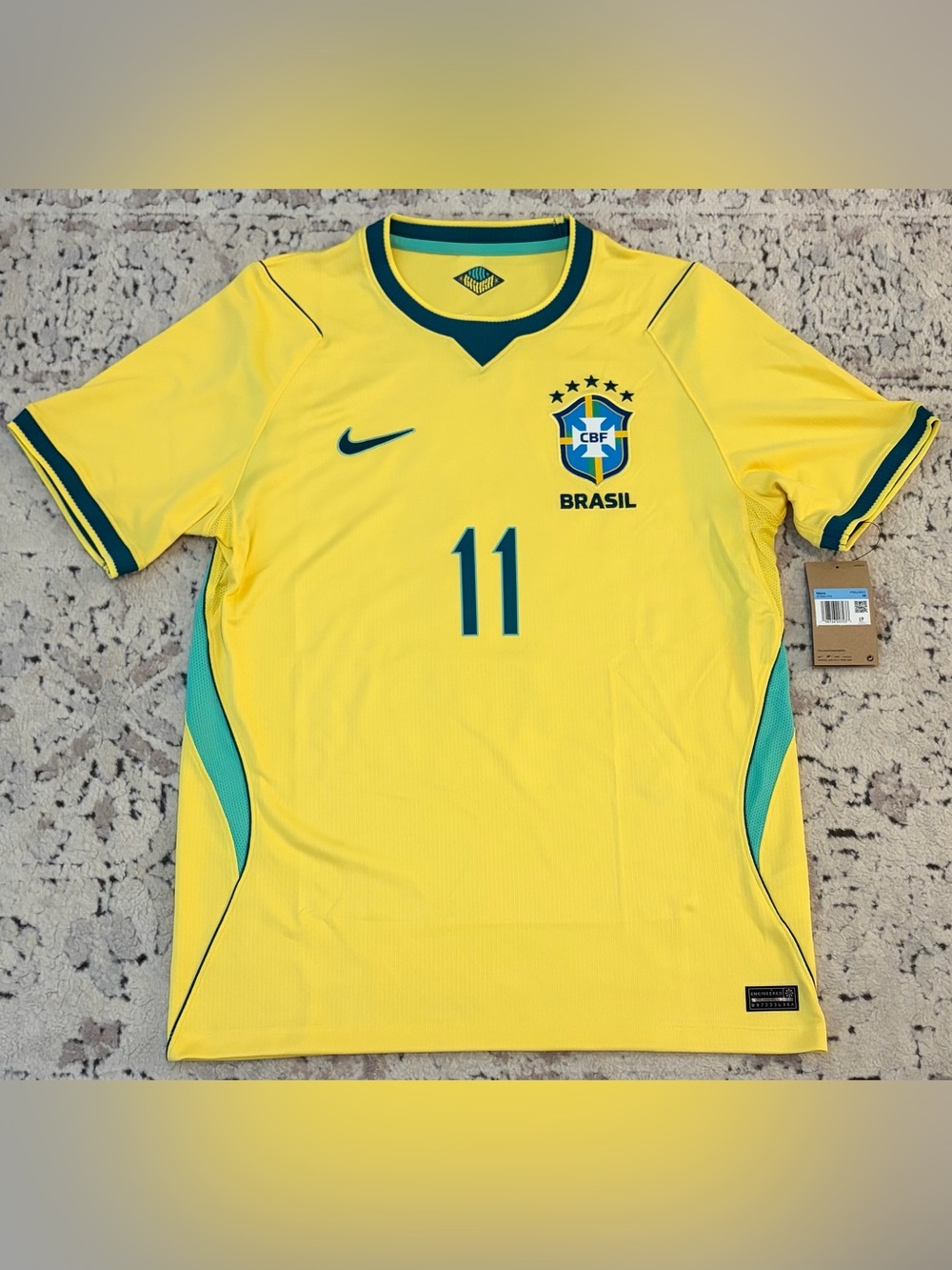 Nike Official Brazil Team 2026 Raphinha #11 Jersey IF7054-724 Men’s Sz: M